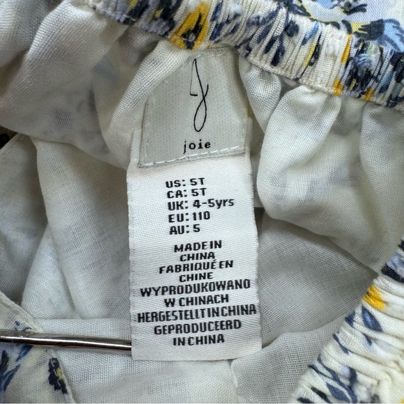 Joie Blue and Yellow Floral Girls Dress - Picture 8 of 12